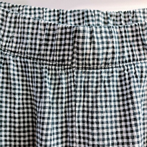 Eileen Fisher Tapered Ankle Linen Pants Black and White Size Large - Picture 3 of 10